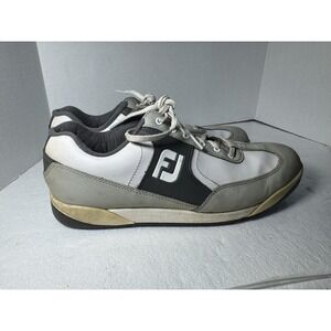 FootJoy FJ Greenjoys Spikeless Men's Sz 10 M Golf Shoe 45332 White Grey Leather